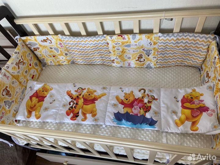 Плоские бортики в кроватку