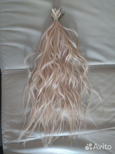 Натуральные волосы 60 см. б/у раз, меньше месяца