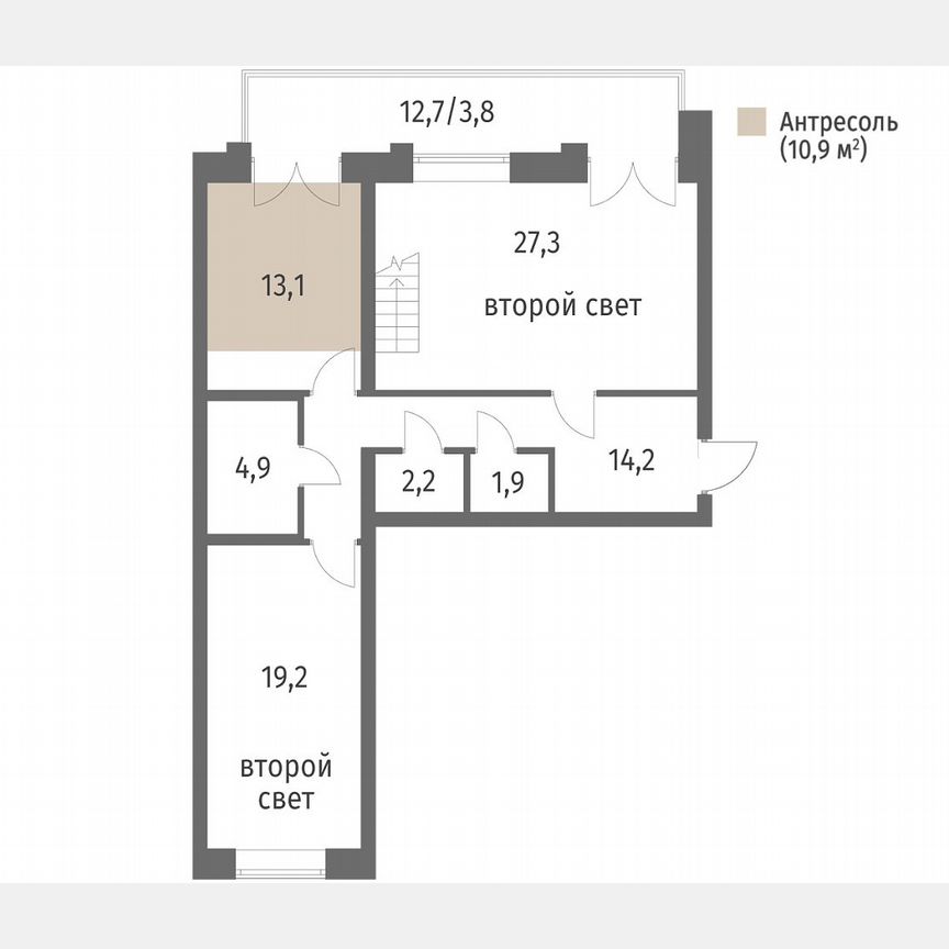 2-к. квартира, 96 м², 1/7 эт.