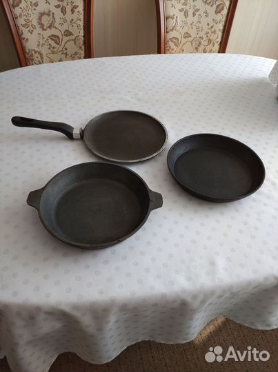 Чугунные сковородки СССР б/у