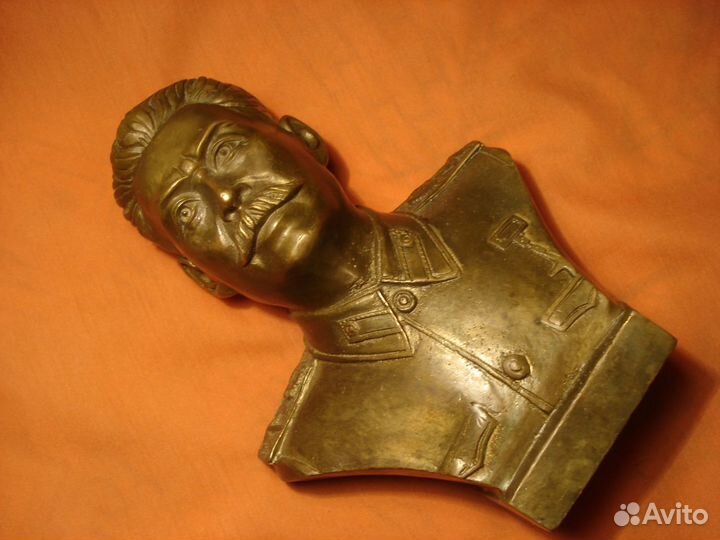 Бюст Сталин 1950 год СССР Бронза Редкий 17см