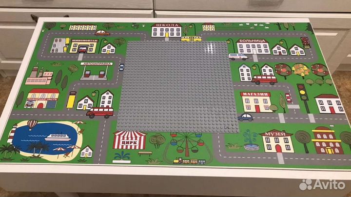Стол песочница, детский, белый, lego