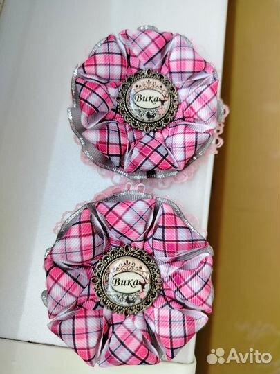 Бантики резинки для волос именные