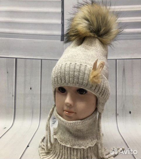 Шапочка с манишкой