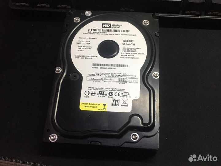 Жесткий диск western digital 80gb