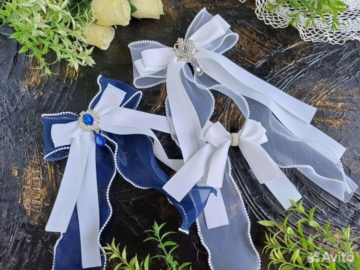 Бантики школьные, банты стримеры