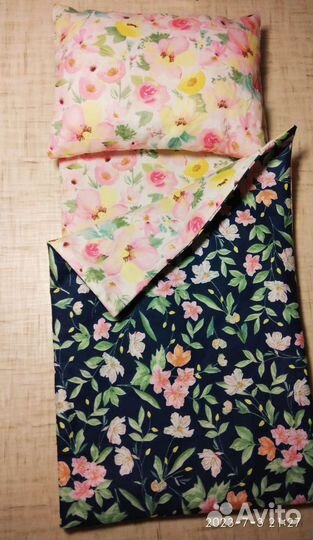 Постельное белье в кукольную кроватку