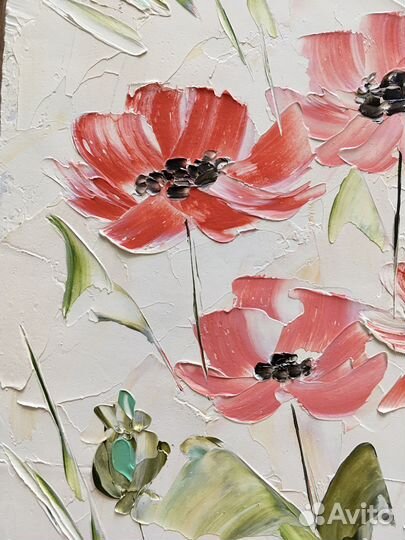 Картина маслом Красные маки