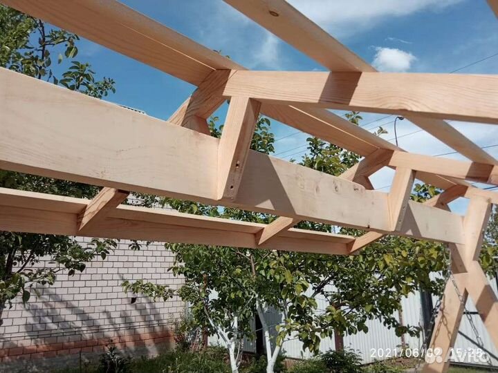 Качели садовые деревянные