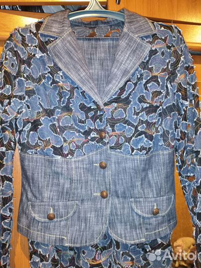 Костюм джинсовый, платье, кофта