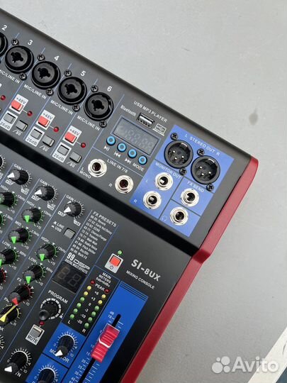 Микшерный пульт 8 каналов FX + USB + bluetooth