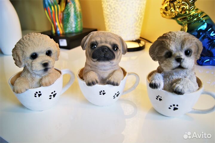 Щенок Кофейной Чашке из Финляндии Керамика Подарок