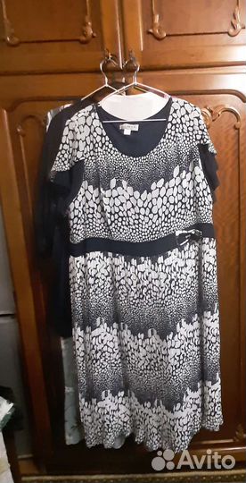 Платье Корея,шифоновое,юбка-плиссе.размер 54-56