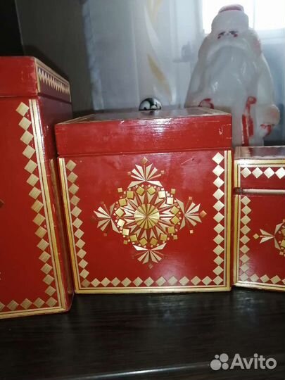 Шкатулка дерево СССР набор