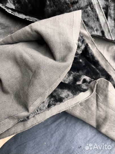 170х135 см. Чёрный плюш, хлопок