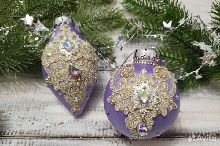 Шары новогодние ручной работы