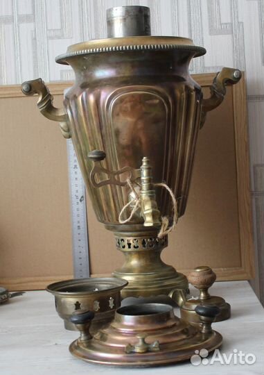 Самовар старинный, на углях и дровах