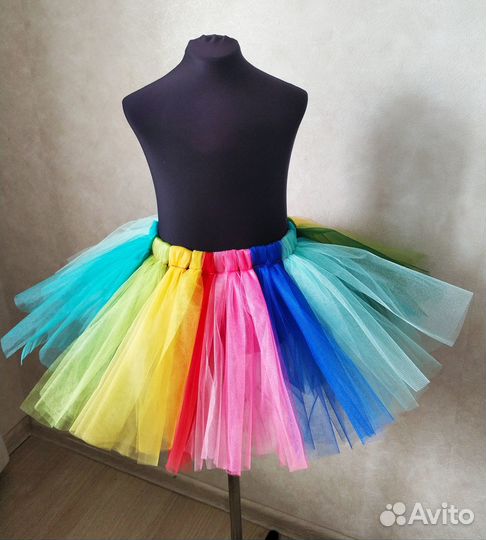 Пышная юбка туту для костюма единорога, конфетки