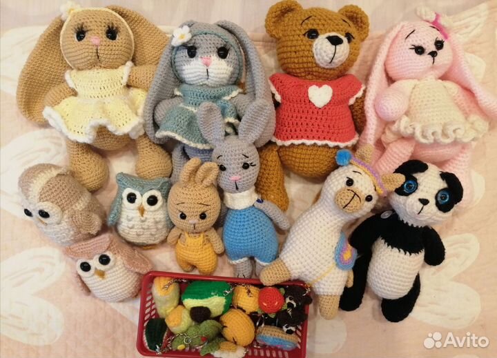 Вязаные игрушки ручной работы амигуруми