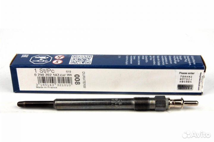 Свеча накаливанияbosch 0250202142