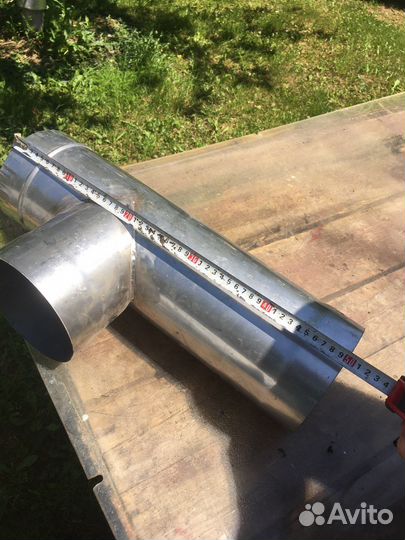 Тройник, труба нержавейка для дымохода 150 мм