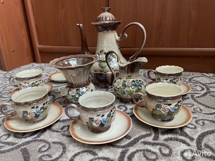 Чайный сервиз перламутр роза