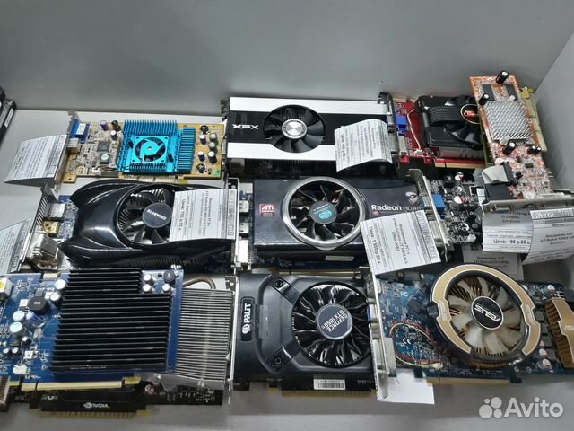 Видеокарты неисправные PCI-e и AGP в ассортименте