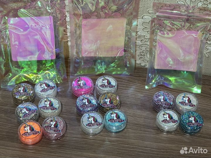 Глиттеры для лица и тела новые