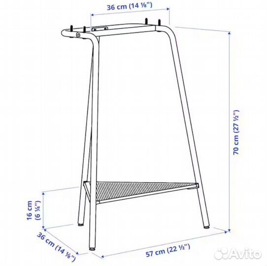 Подстолье ножка стола IKEA тилльслаг tillslag сини