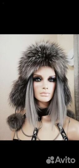 Шапка ушанка натуральный мех женская