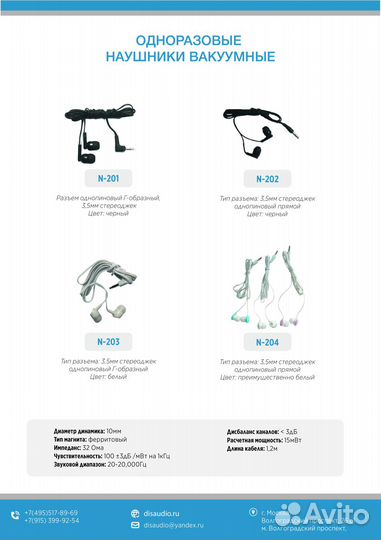 Наушники проводные