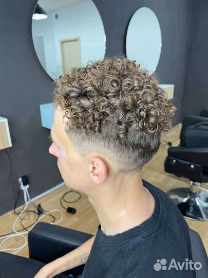 Мужская химическая завивка, биозавивка