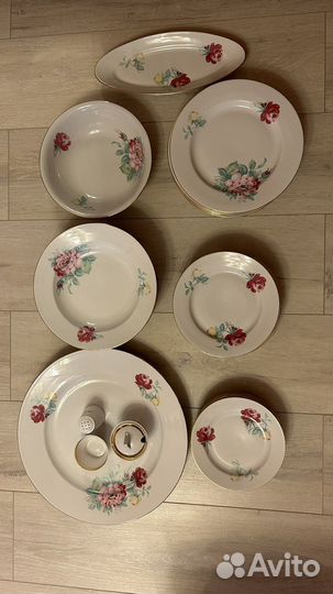 Сервиз столовый, дулевский фарфор СССР