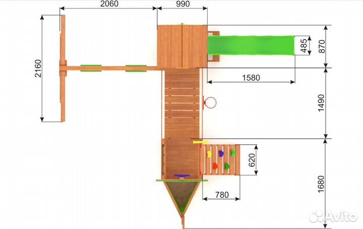 Детская площадка Спортивный комплекс W20