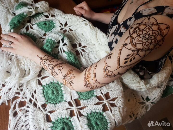 Мехенди. Джагуа. Временная тату хной, джагуа-гель