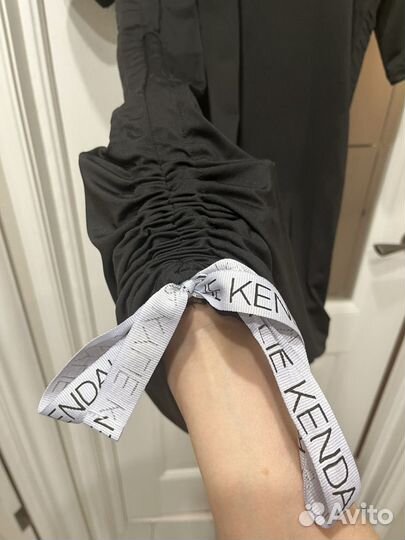 Платье туника серное мини короткое