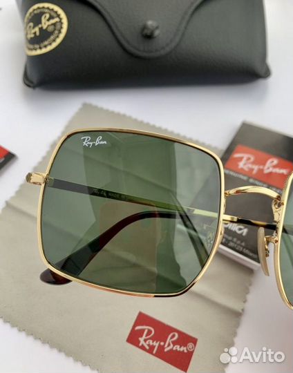 Очки ray ban square зеленые