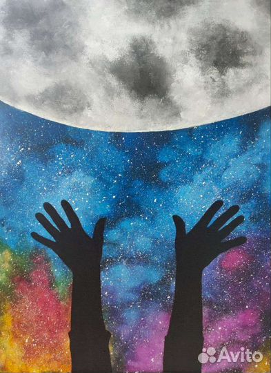 Картина акрилом на холсте 