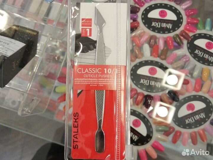 Лопатка маникюрная плоская (пушер+топорик) Staleks