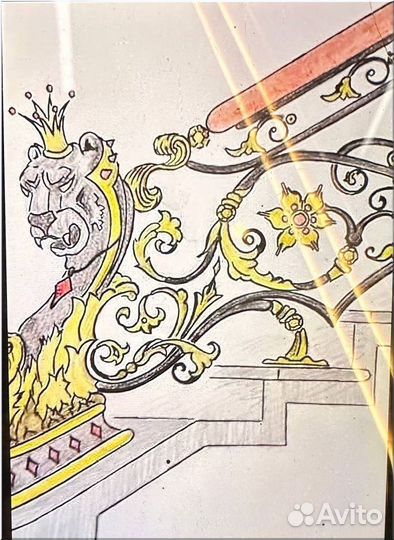 Кованые перила для лестниц