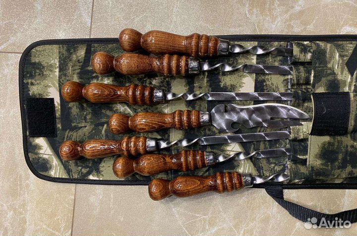 Шампура из нержавейки набор 10 предметов