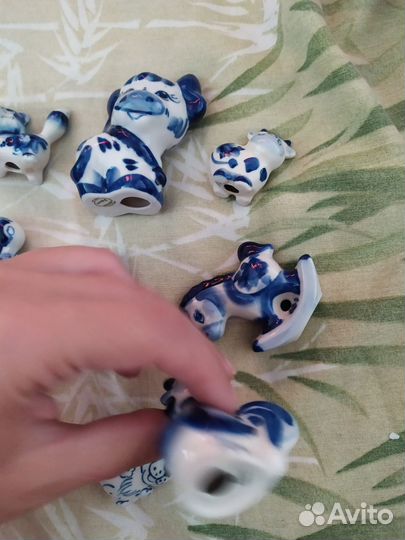 11 фигурок Гжель