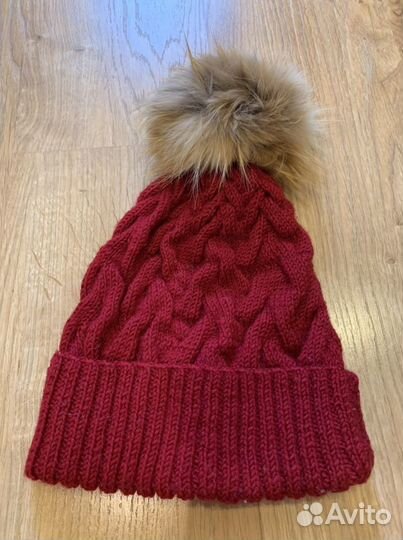 Шапка вязаная и варежки (Альпака lux) комплект