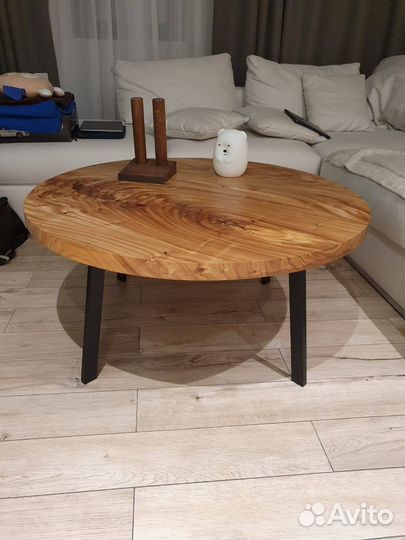 Журнальный стол круглый лофт