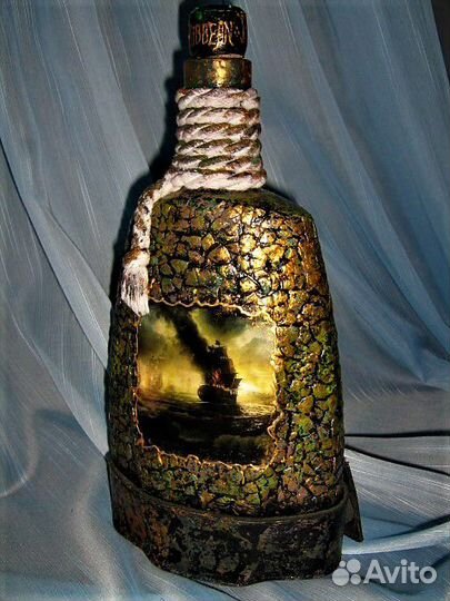 Декор бутылок для подарка