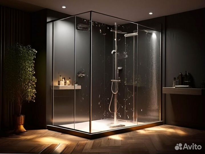 Душевые стеклянные ограждения с гарантией