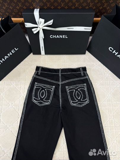 Джинсы chanel черные