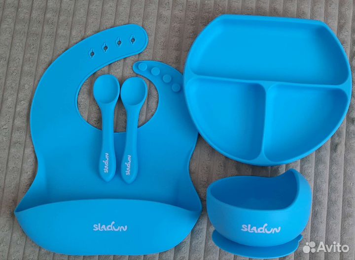 Набор детской силиконовой посуды