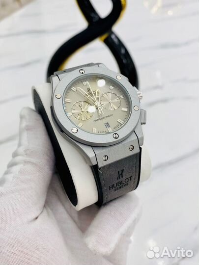 Часы мужские hublot big bang silver