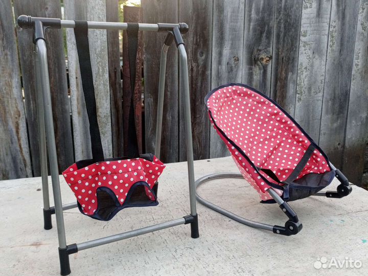 Мебель для куклов, качеля и мини кроватка